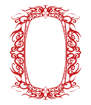 Red abstract vintage frame illustration. Perfect for invitation cards, greetings, banners, posters png