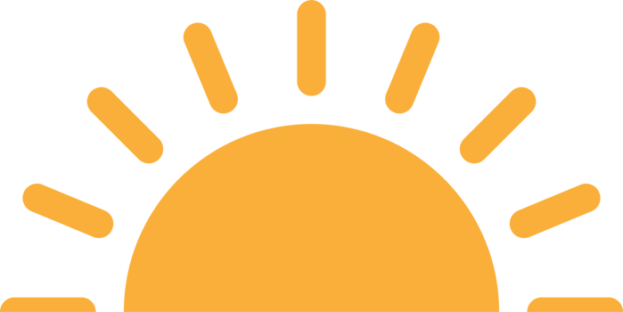 A half sun is setting downwards icon sunset concept for graphic design, logo, web site, social media, mobile app, ui illustration png