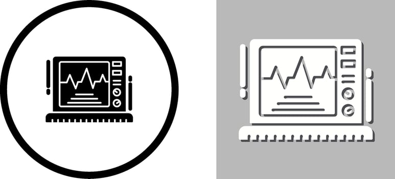 Ekg Monitor Icon Design vector