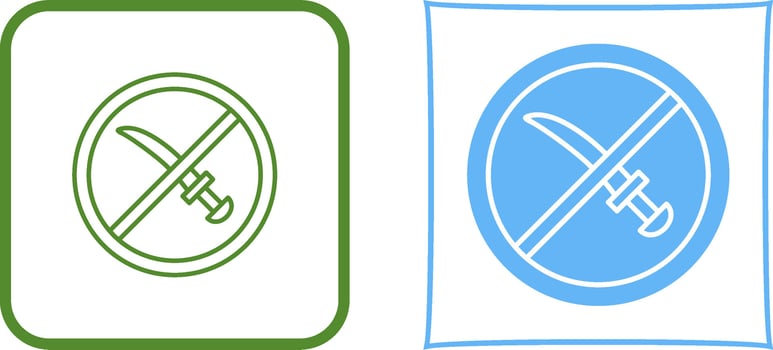 No Weapons Icon Design vector