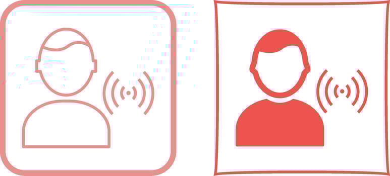 Unique Signal on User Icon Design vector