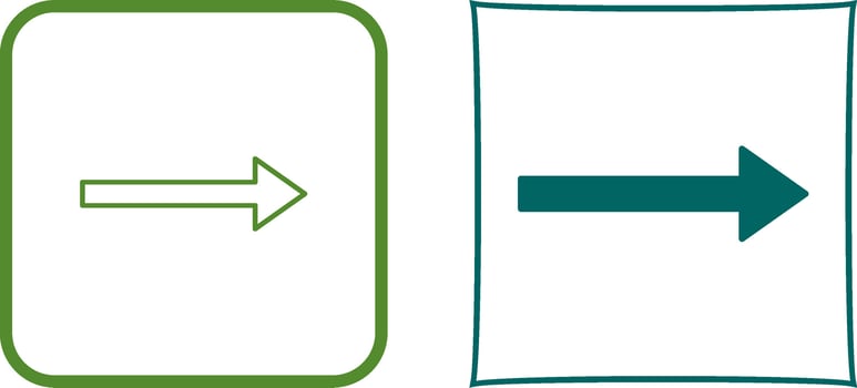 Unique Right Arrow Icon Design vector