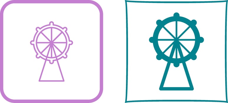 Ferris Wheel Icon Design vector