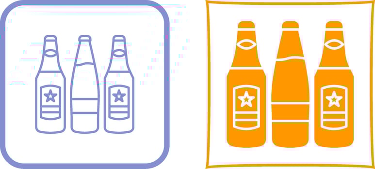 Beer Bottles Icon Design vector