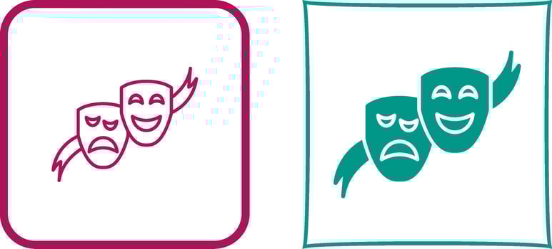 Theater Masks Icon Design vector