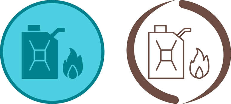 Unique Fuel to Fire Icon Design vector