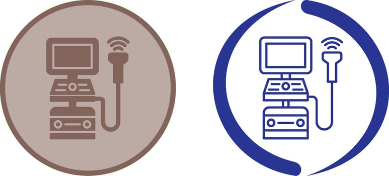 Ultrasound Machine Icon Design vector