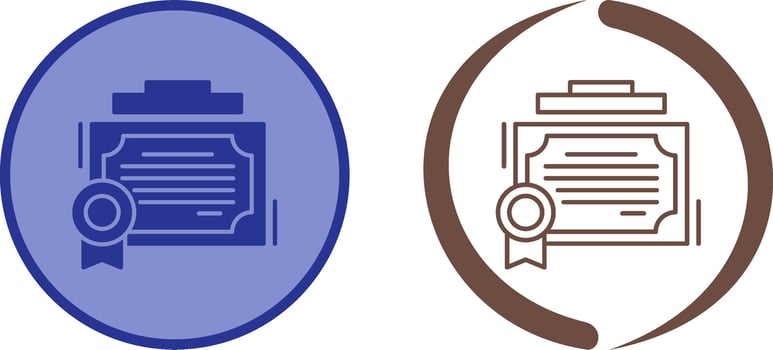 Certificate Icon Design vector