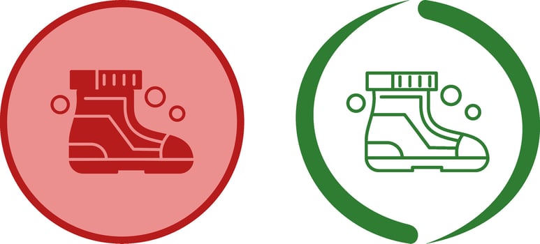 Ski Boots Icon Design vector