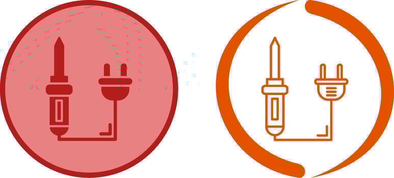 Soldering Iron Icon Design vector
