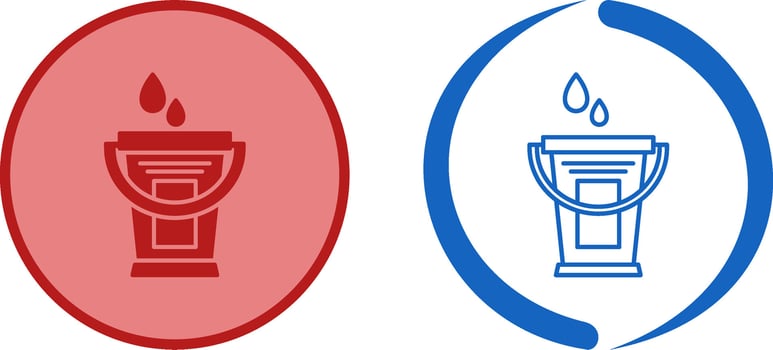 Water Bucket Icon Design vector
