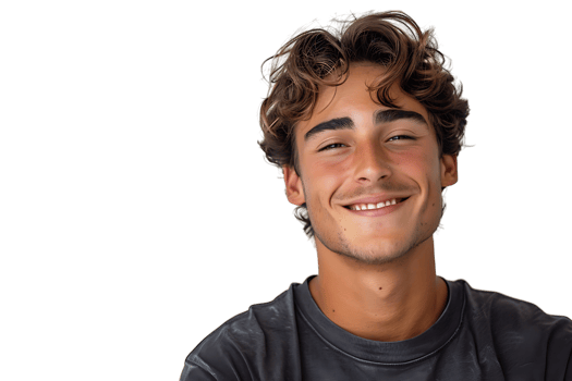 Studio shot of young man winking on isolated transparent background png