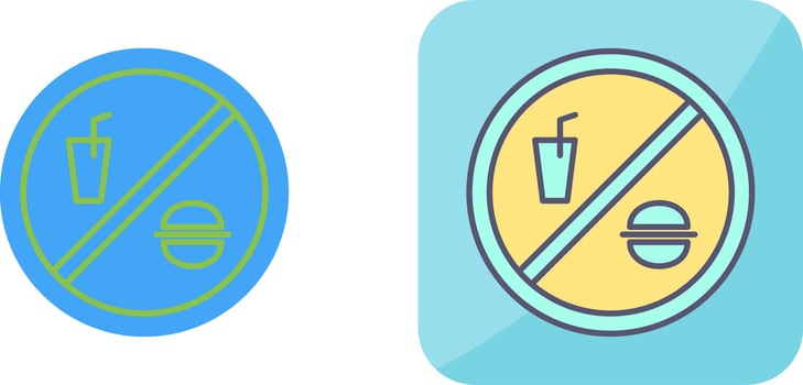No Food or Drinks Icon Design vector