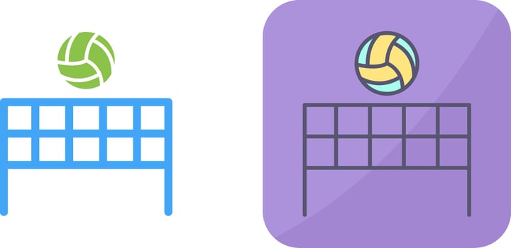 Beach Volleyball Icon Design vector