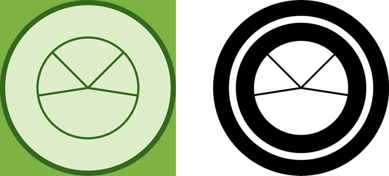 Pie Chart Analysis Icon Design vector