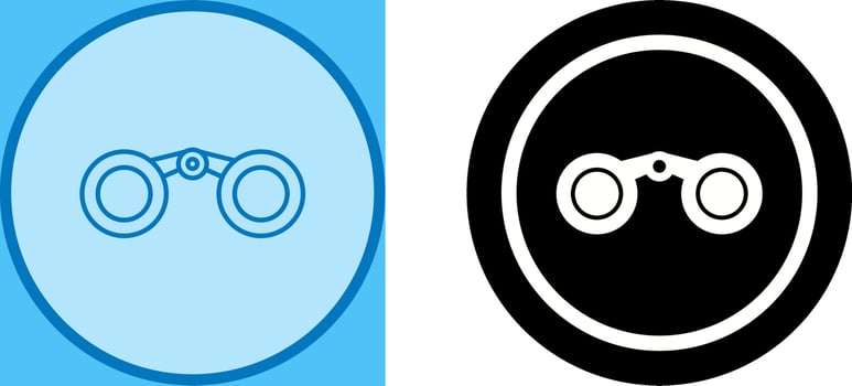 Binoculars Icon Design vector
