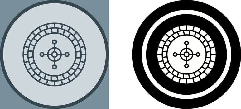 Roulette Icon Design vector