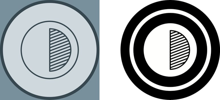 Unique Contrast Icon Design vector