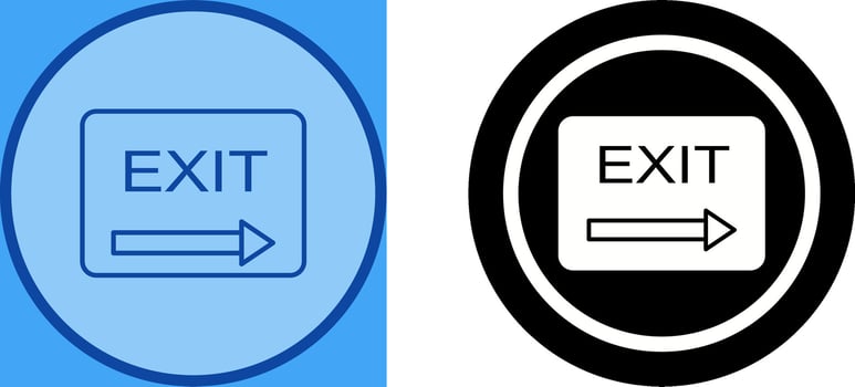 Unique Exit Icon Design vector