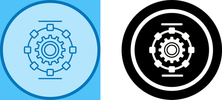 Automated Process Icon Design vector