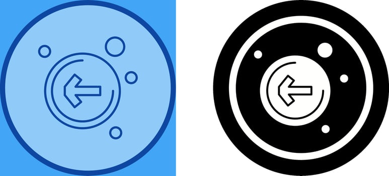 Left Arrow Icon Design vector