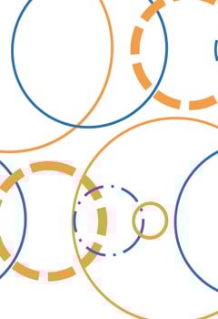 a colorful abstract pattern with circles and lines vector