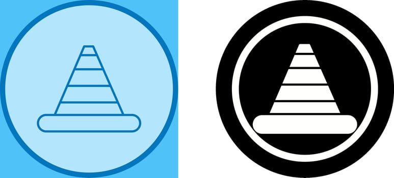Traffic Cone Icon Design vector