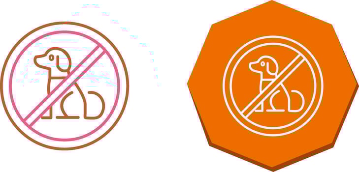 No Pets Icon Design vector