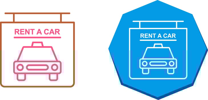 Rent a Car Icon Design vector