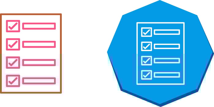 Filling Ballot Paper Icon Design vector