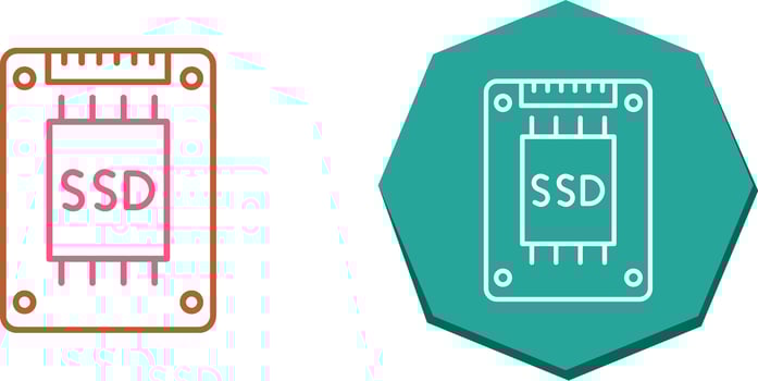 Ssd Icon Design vector