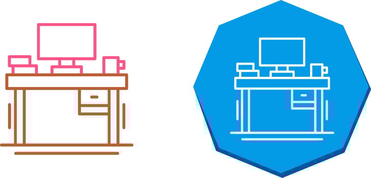 Desk Icon Design vector