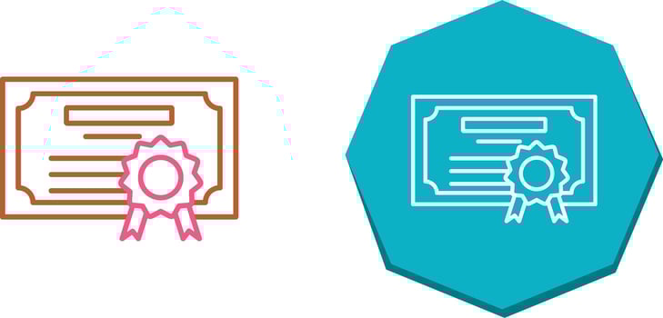 Diploma Icon Design vector