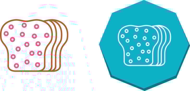 Bread Icon Design vector