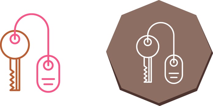 Room key Icon Design vector