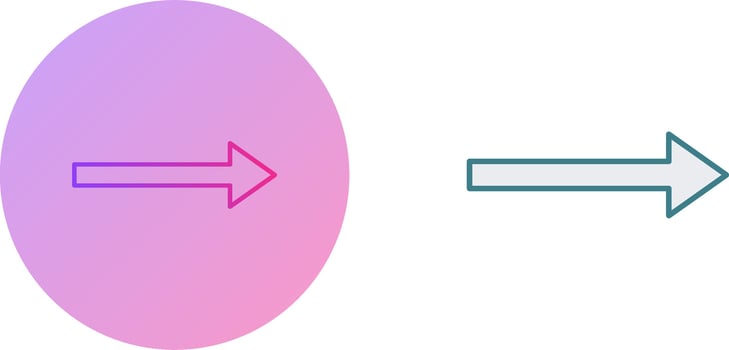 Unique Right Arrow Icon Design vector