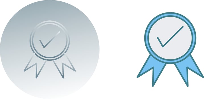 Unique Quality Control Icon Design vector