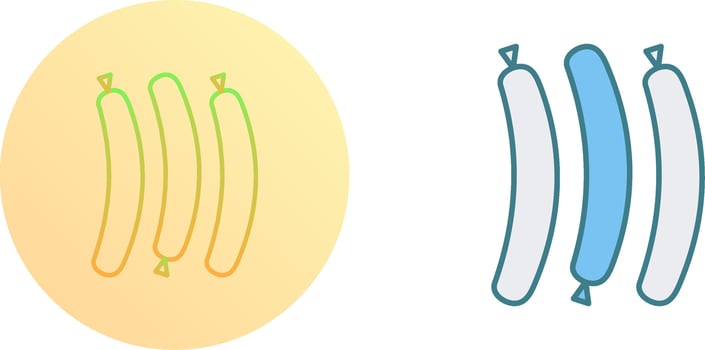 Hot Sausage Icon Design vector