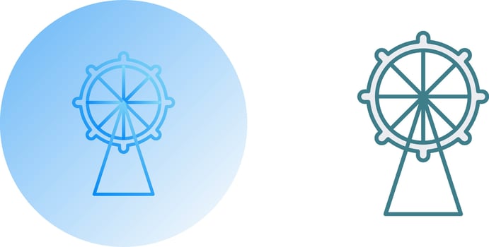 Ferris Wheel Icon Design vector