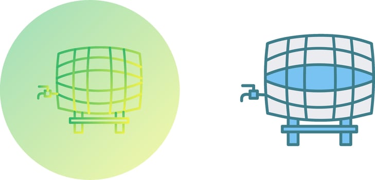Barrel with Tap Icon Design vector