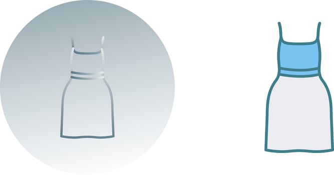Cocktail Dress Icon Design vector