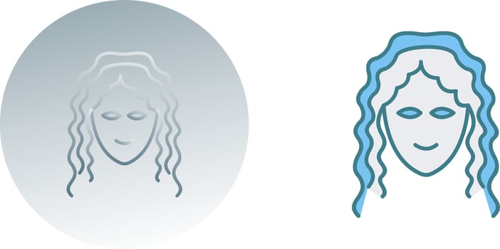 Hair Curly Icon Design vector