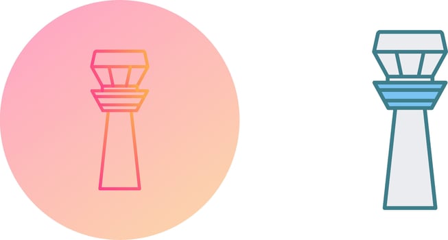 Control Tower Icon Design vector