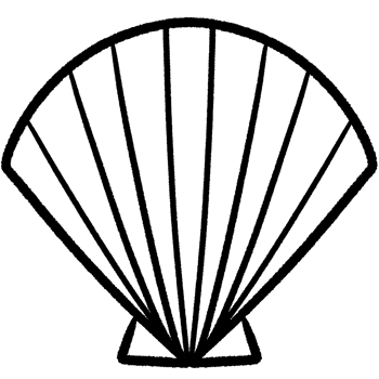 Coral line,Shell line,seaweed Black and white outline white color in shape and black line png