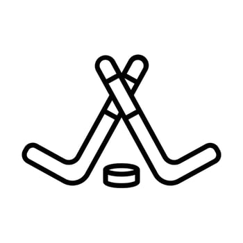 Ice hockey Line Icon Design vector
