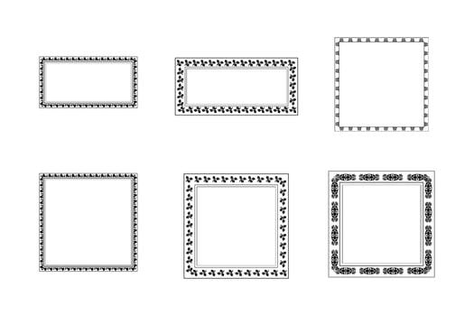 Vintage Ornamental floral Square Frame, Elements for Decoration. vector