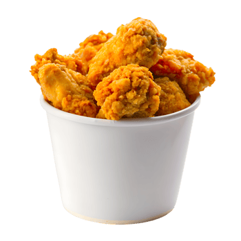 Crunchy Fried Chicken in White Bucket png