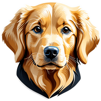 Golden retriever dog puppy icon png