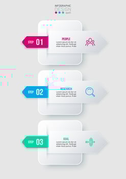 Infographic template business concept with workflow. vector