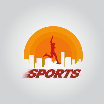 Running logo graphic illustration on background vector
